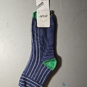 Aerie Navy and Green Striped Men's Socks